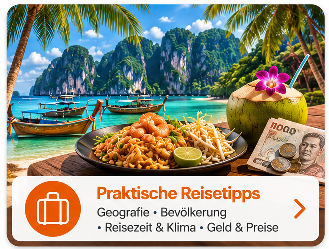 Geografie Bevoelkerung Klima Geld Preise Thailand